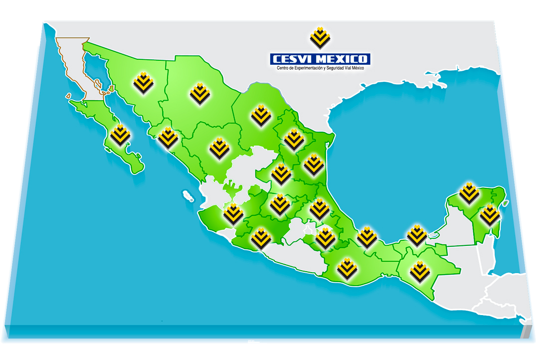 Mapa de Sedes Cesvi México